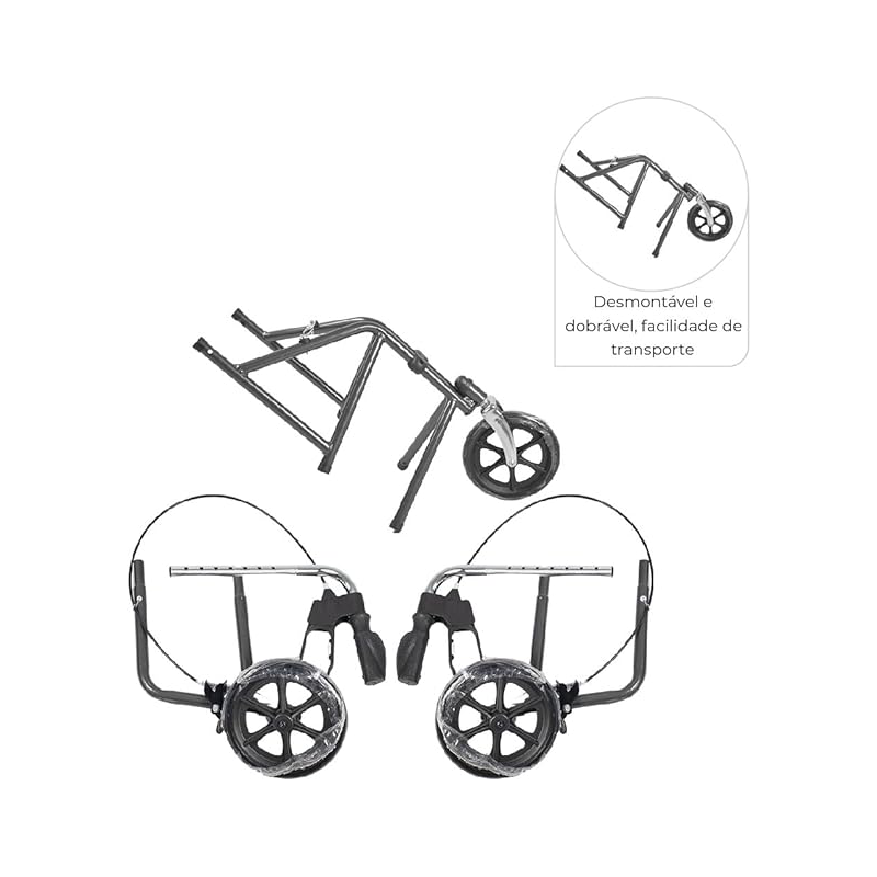 Andador Dobrável 3 Rodas D11 Suporta até 100 kg Dellamed Andador Dobrável 3 Rodas D11 Suporta até 100 kg Dellamed